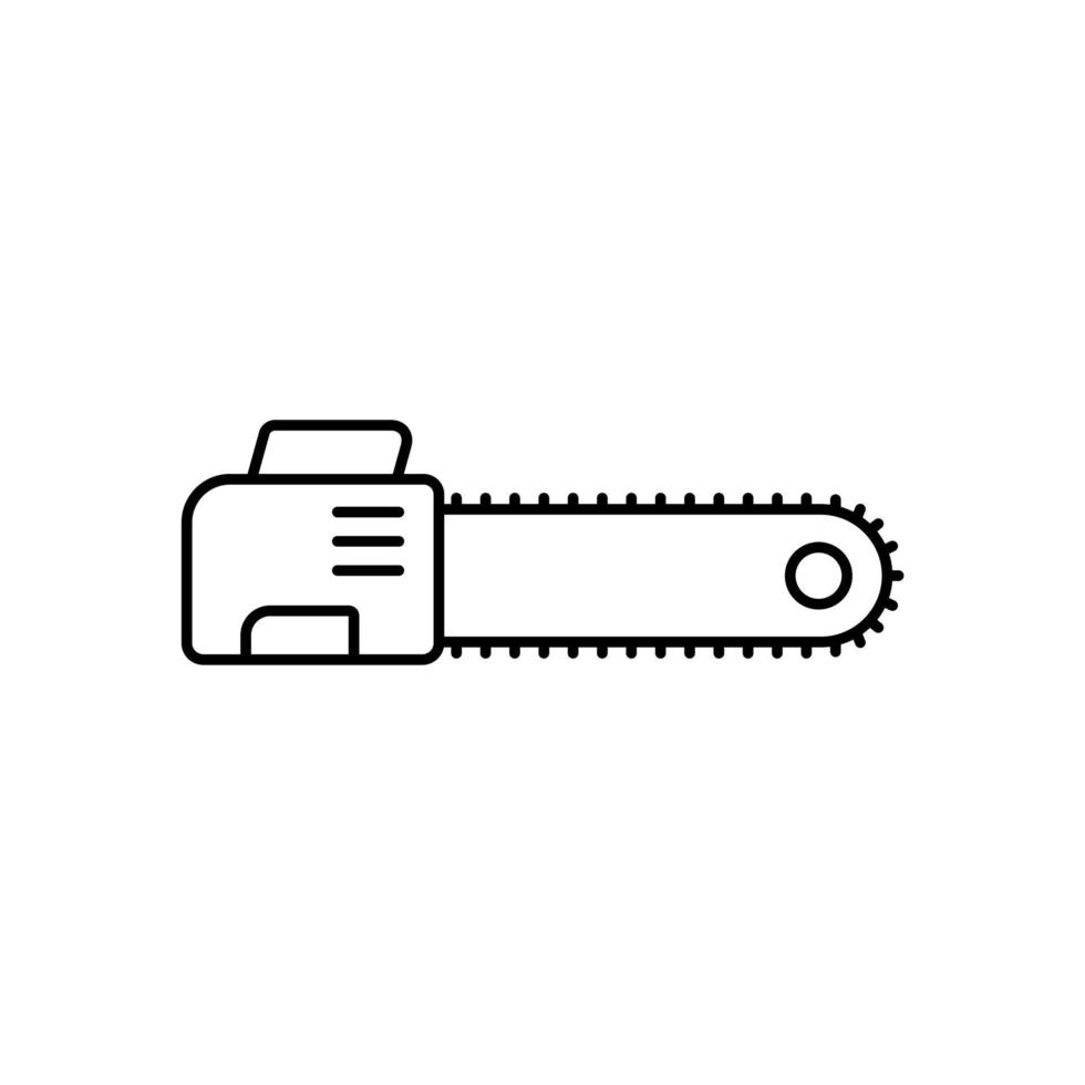 chainsaw outline icon vector