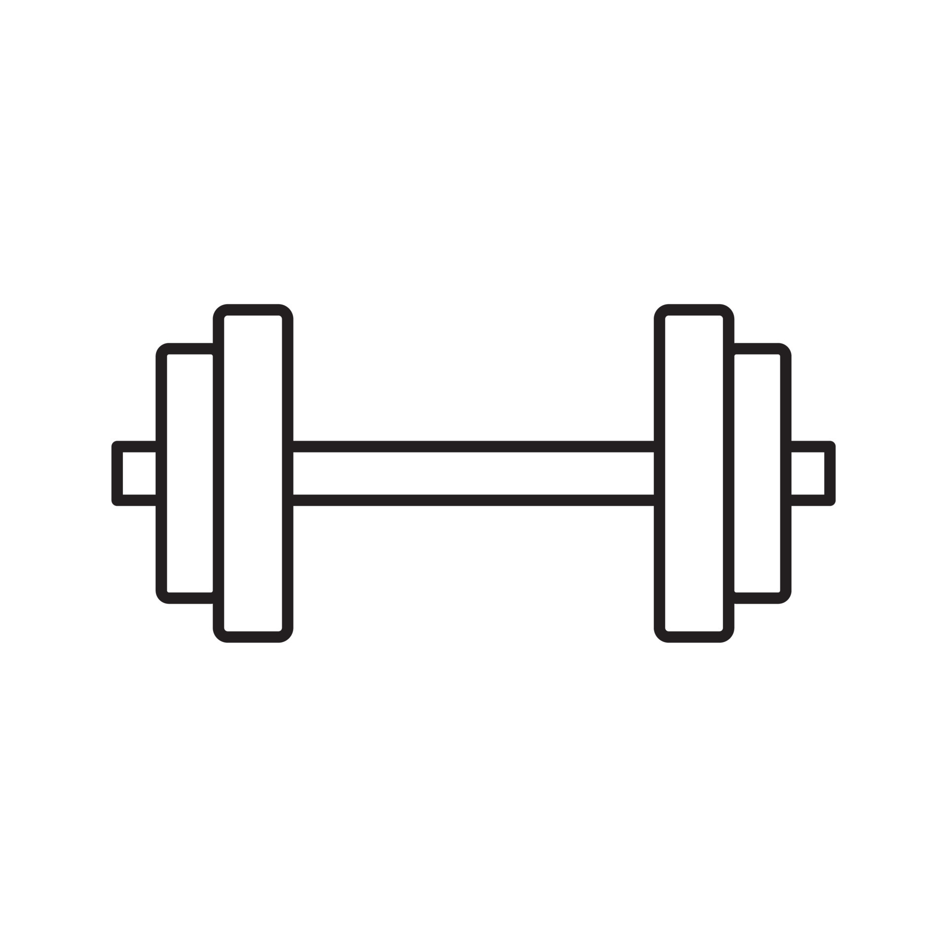 Dumbbell outline icon 12804770 Vector Art at Vecteezy