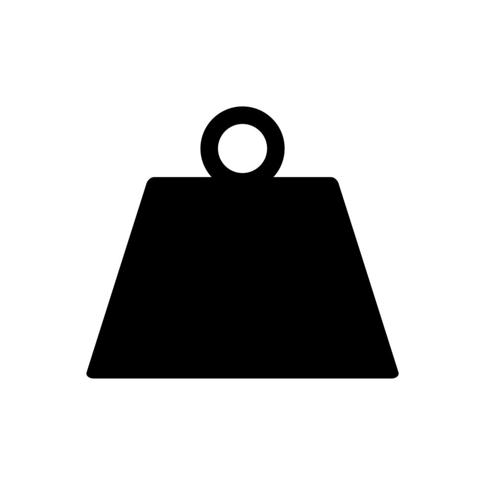 metal weight, kg, heavy icon vector