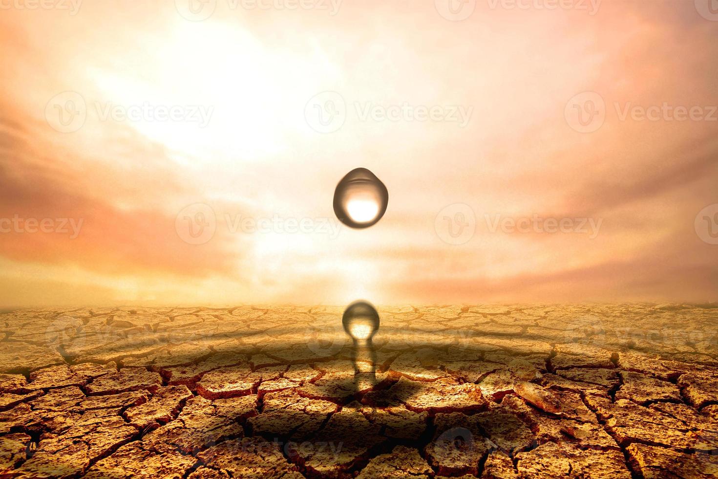 water scarcity concept and water needs photo