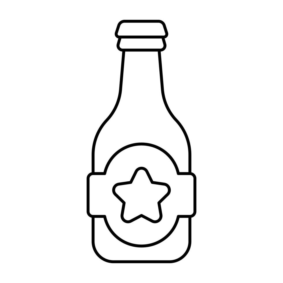 icono de diseño moderno de botella de vino vector