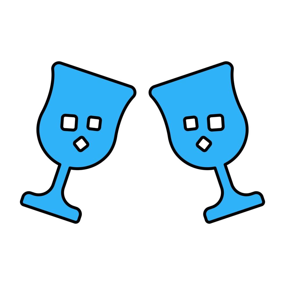 Editable design icon of cheers vector