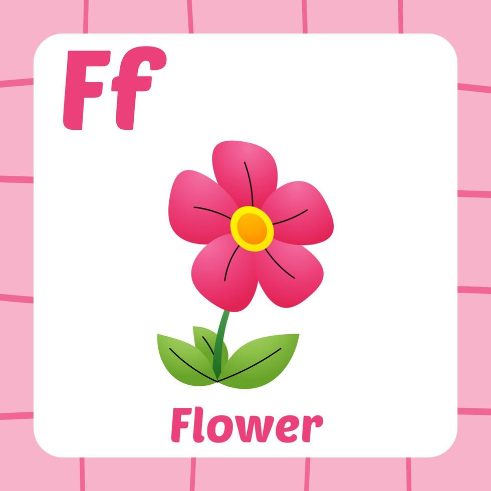 flashcard-for-kids-flower-vector-12805047-vector-art-at-vecteezy