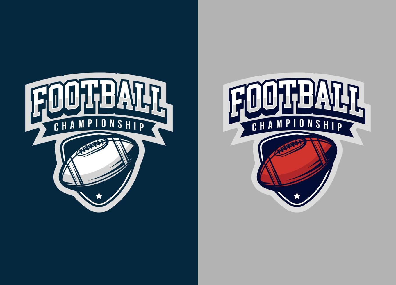 Rugby and football logotype. Sport modern logo and symbol illustration. Minimalist team sport design. Vector eps 10.