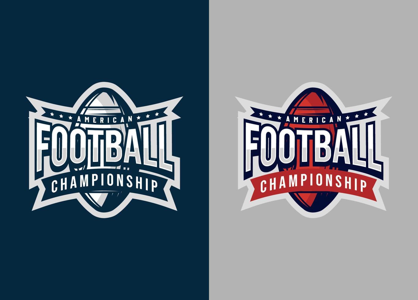 American football championship logo sport design Vector Image