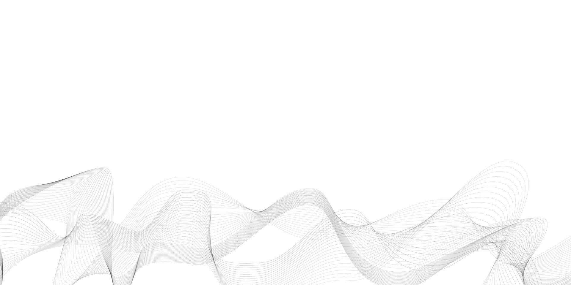 Abstract particles Overlap multiple layers of black and white dots from dark to light. It is a wave on a white background like a signal wave overlaid in many layers. vector