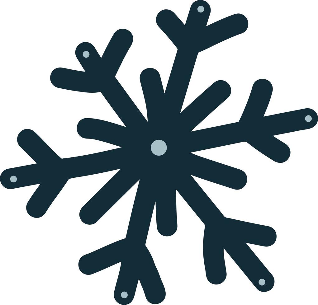 cálida y alegre ilustración de copo de nieve de navidad vector