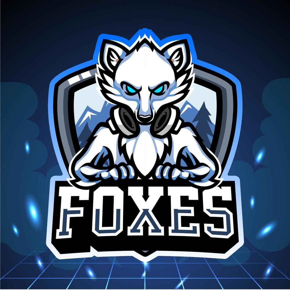 Fox gaming Mascot. esport logo design vector