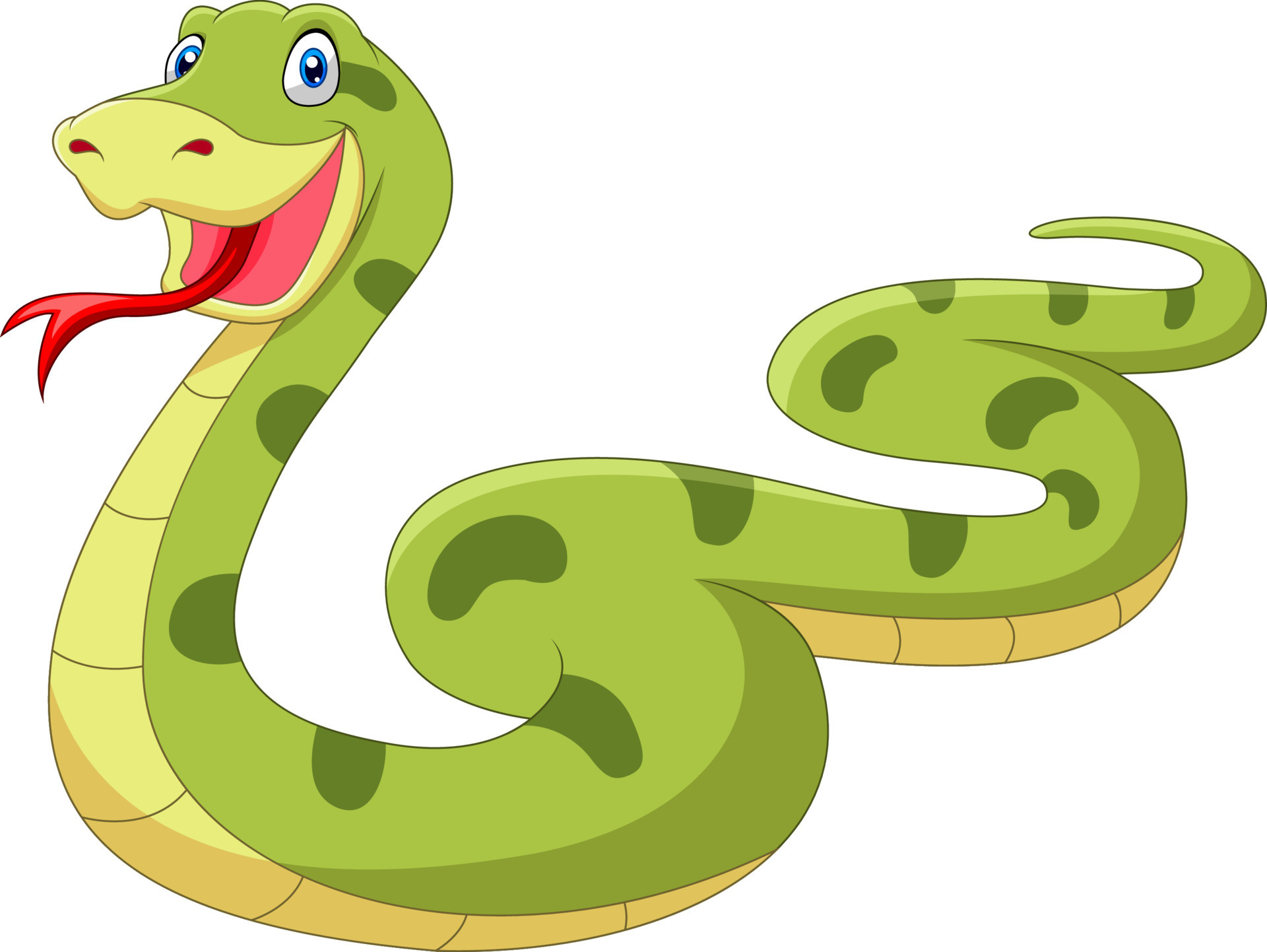 Cute cartoon snake is crawling 12805517 Vector Art at Vecteezy