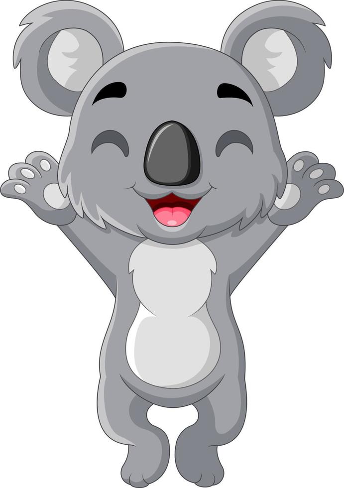 cartoon funny koala a standing vector