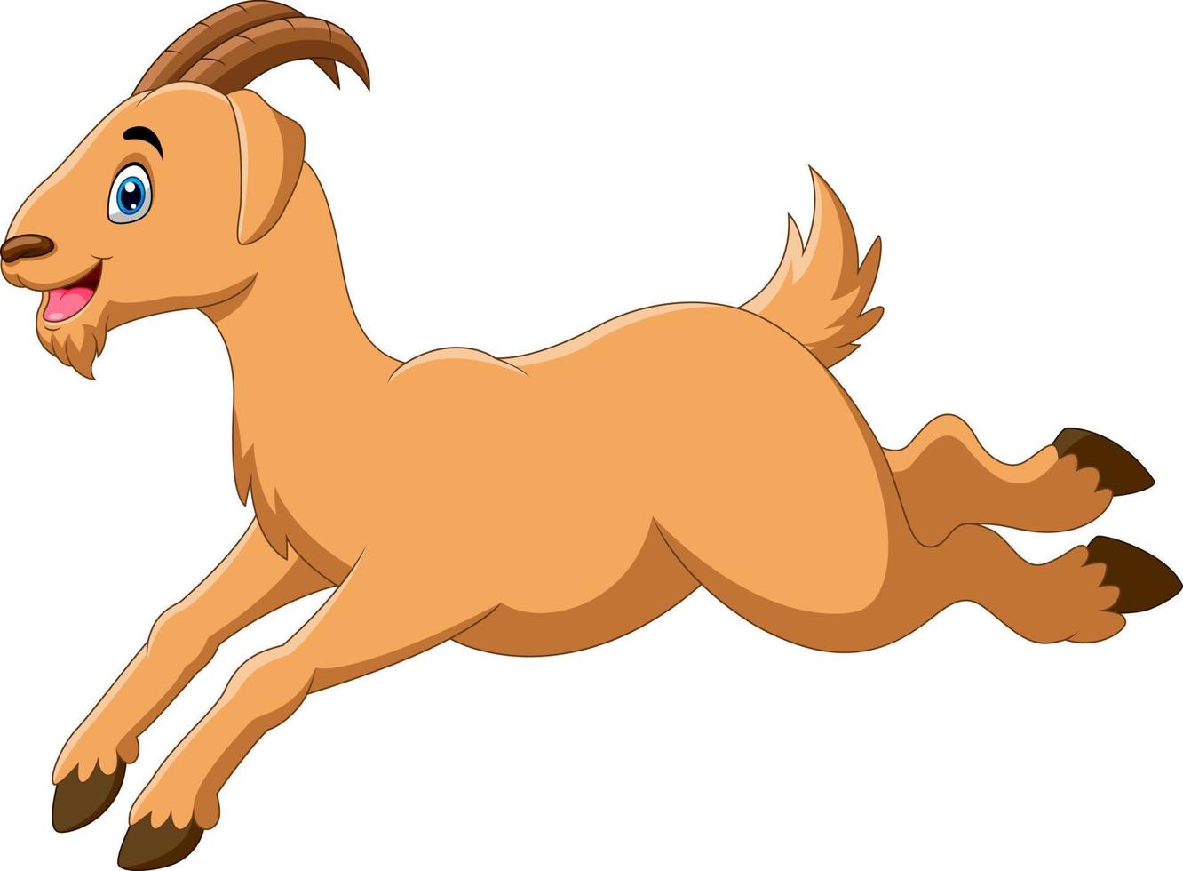 The goat is jumping cartoon vector