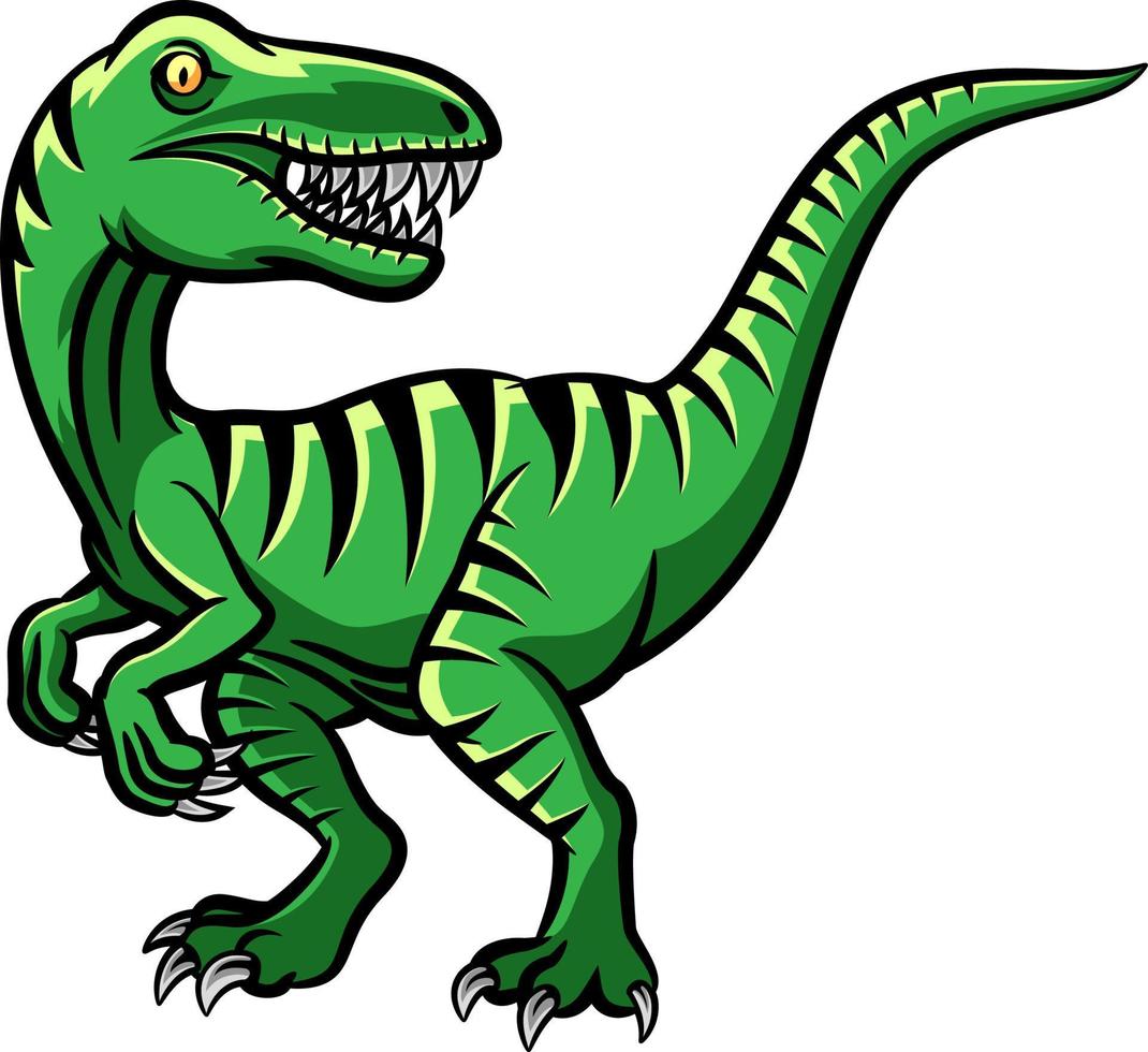 una caricatura del logotipo de la mascota raptor vector