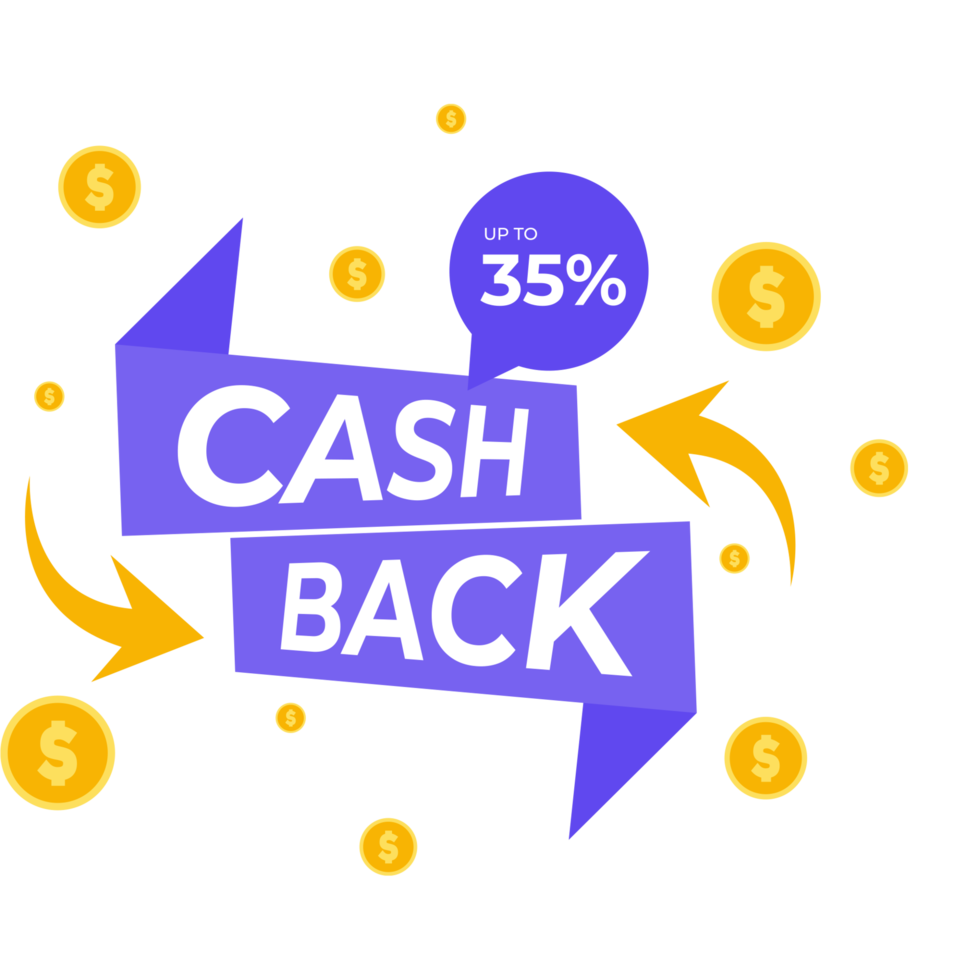 Money back and refund icon concept. Wallet, dollar bill and pile of coins, online payments on tranparent background. png