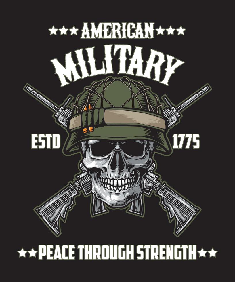 US Military T-shirt Design, American military t-shirt design. vector