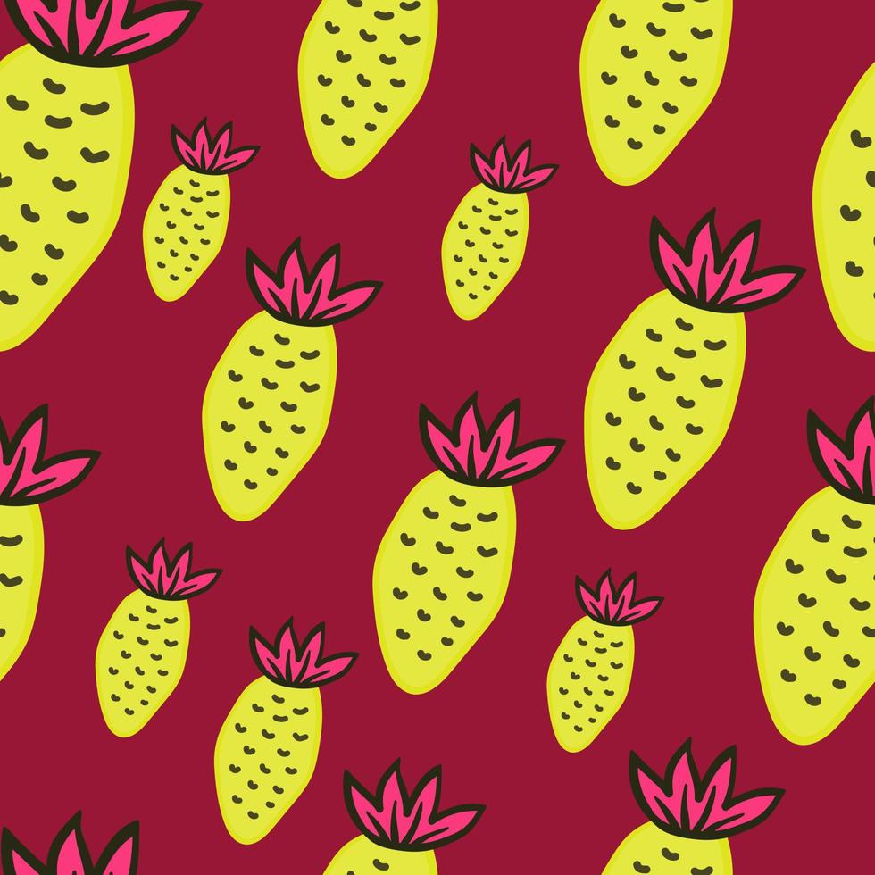 Hand drawn strawberries wallpaper.Doodle strawberry seamless pattern. Fruits backdrop. vector