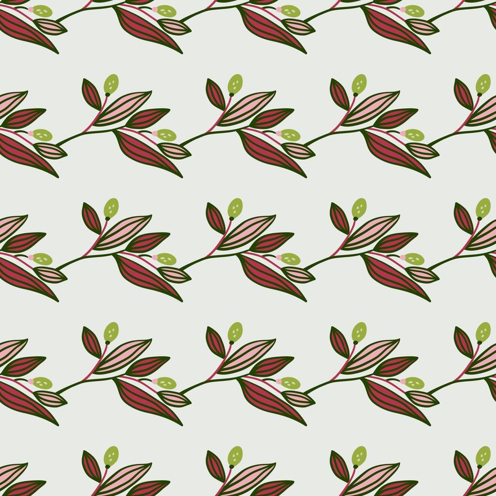 Barberry twigs seamless pattern. Wild berries floral wallpaper