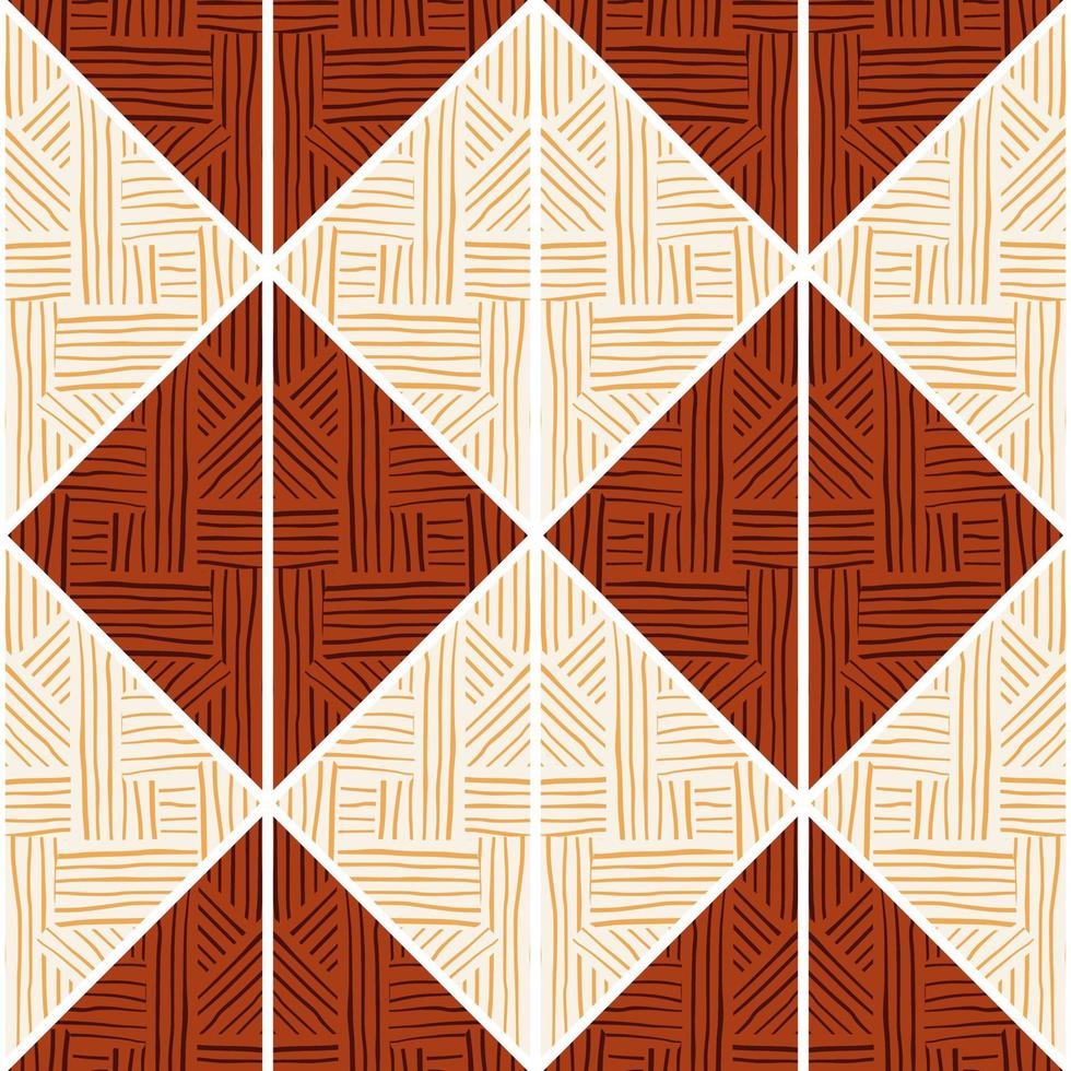 Tribal lines mosaic seamless pattern. Creative stripes vintage ornament. Abstract geometric ethnic tile. vector