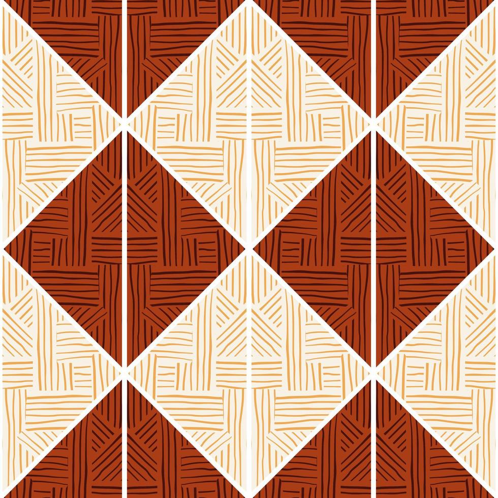 Tribal lines mosaic seamless pattern. Creative stripes vintage ornament. Abstract geometric ethnic tile. vector