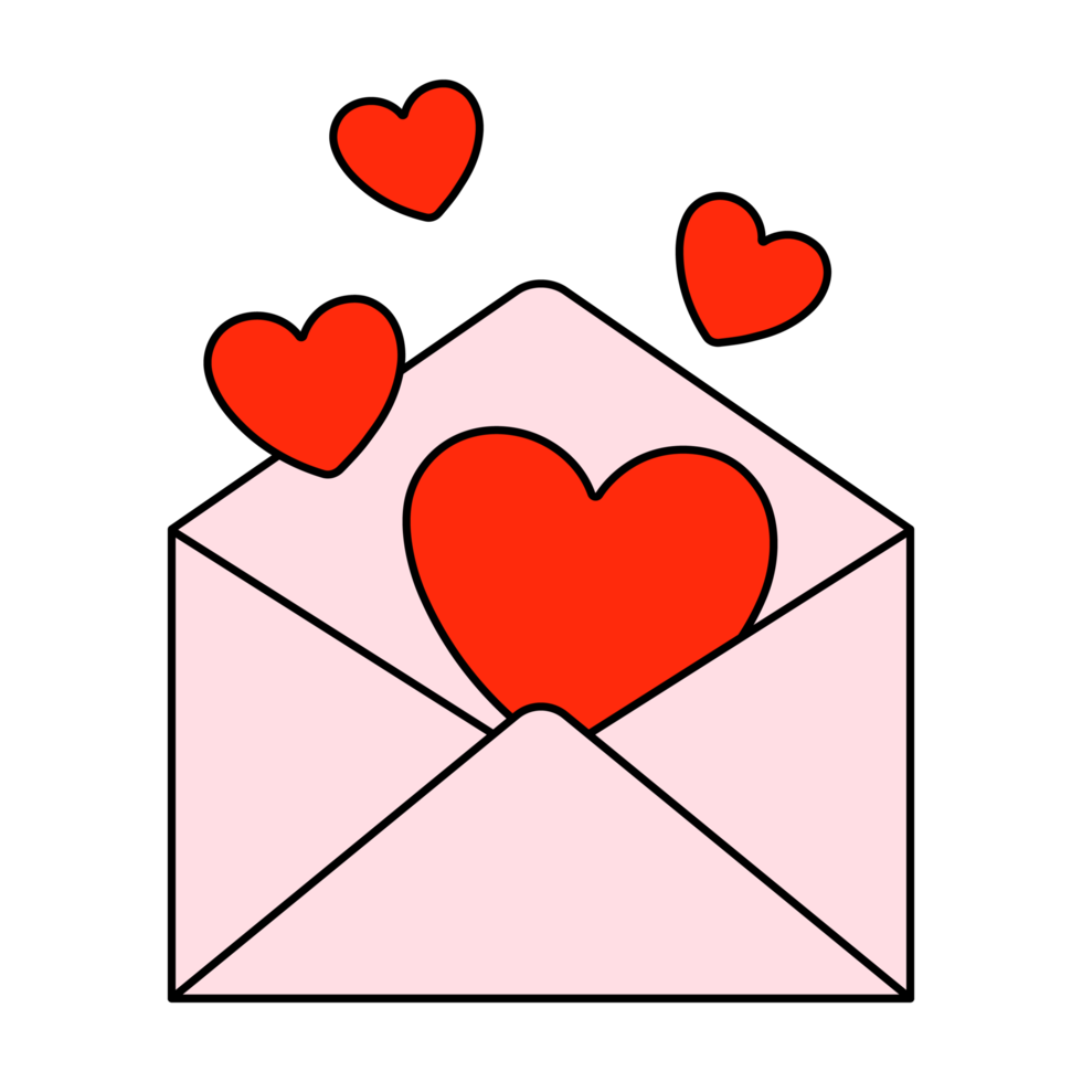 Envelope Valentine's day Filled Clipart, Love png