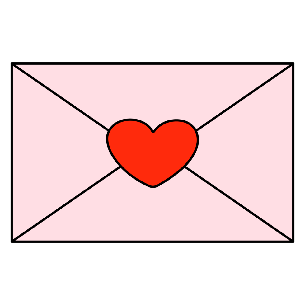 enveloppe saint valentin rempli clipart, amour png