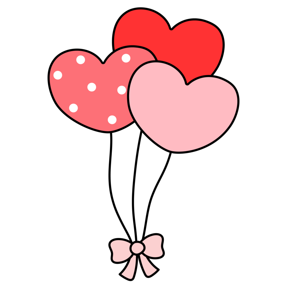 Balloon Valentine's day Filled Clipart, Love png