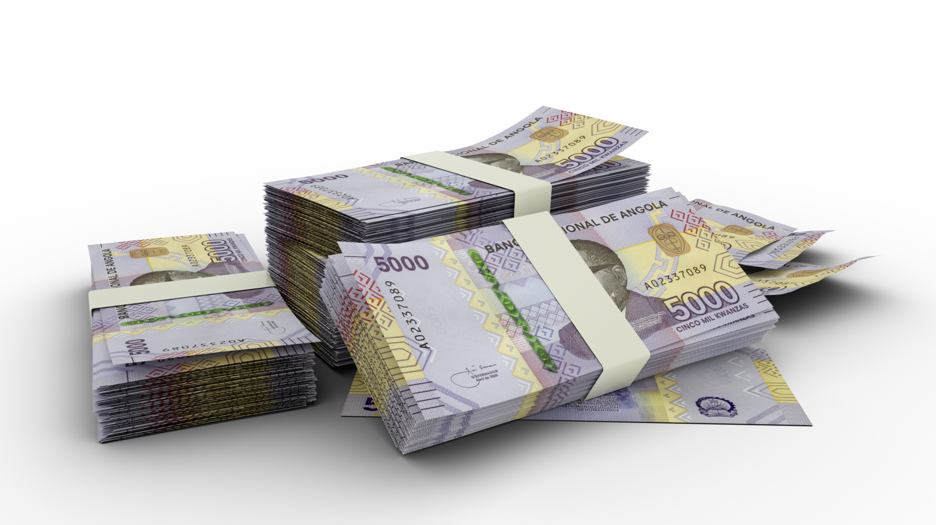 3d Stack Van 5000 Angolese Kwanza Aantekeningen Ge soleerd Aan 3d Stack Van 5000 Angolese Kwanza Aantekeningen Ge soleerd Aan