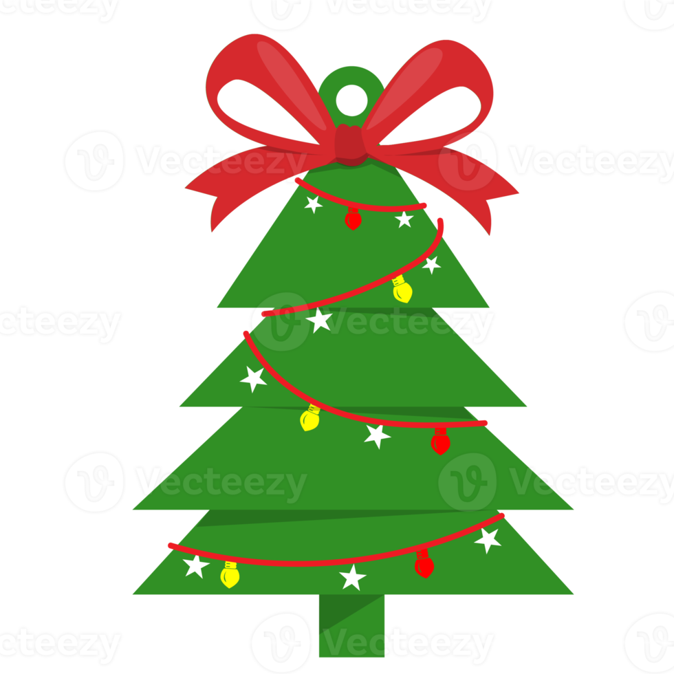 kerst versierde boom png