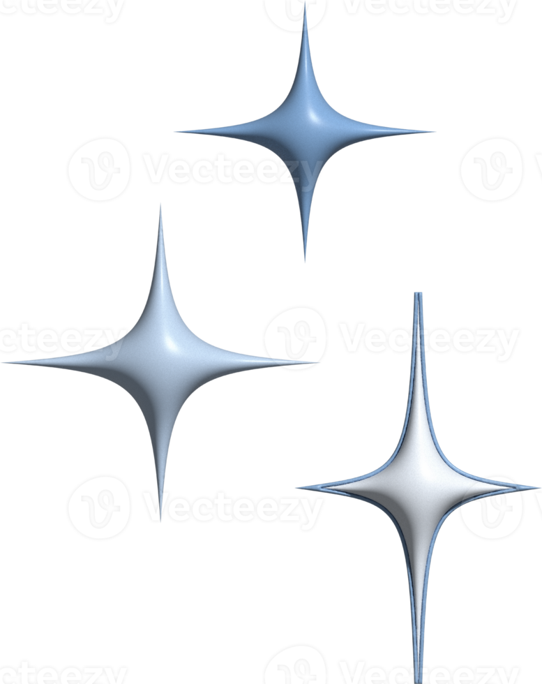 söt 3d abstrakt modern form dekoration png