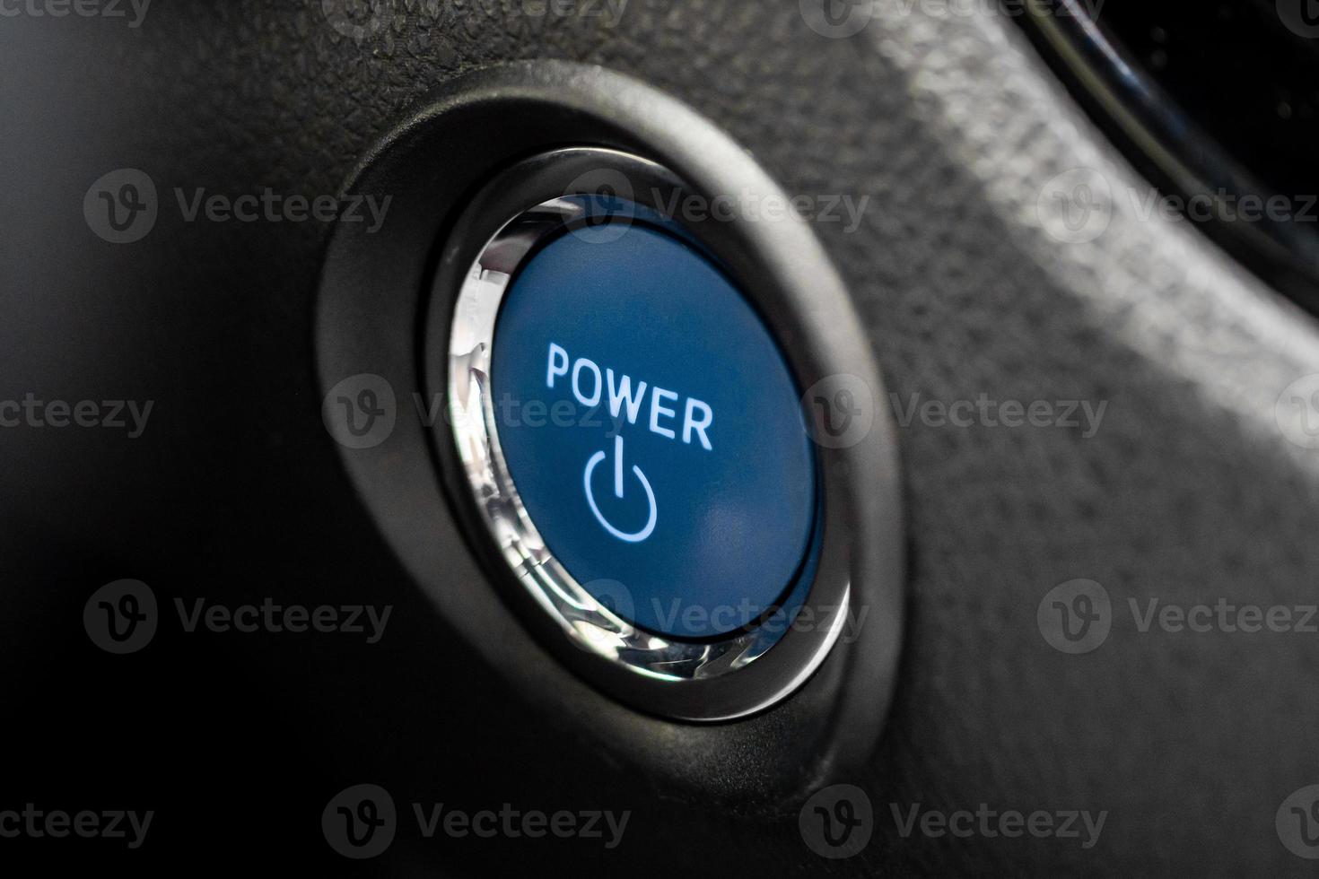 Car engine power start button photo