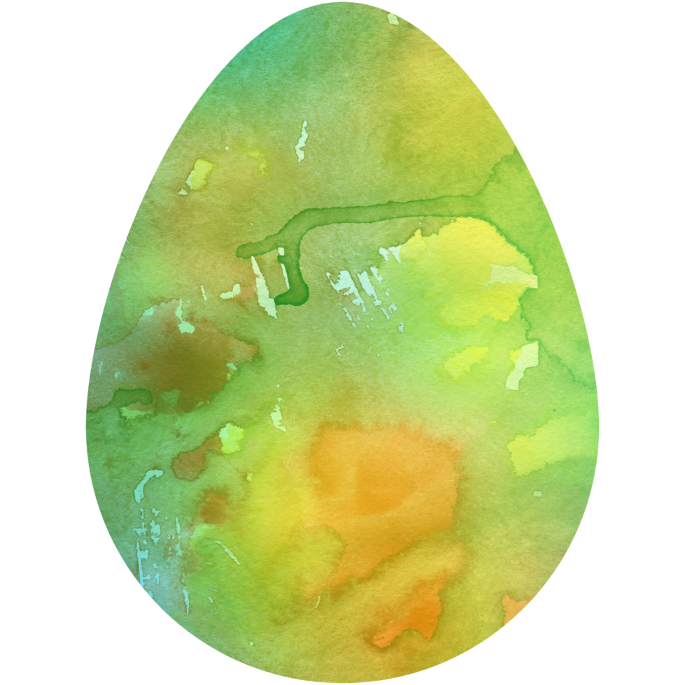 Watercolor Easter egg. Oval shape, background, texture. Transparent PNG Clipart