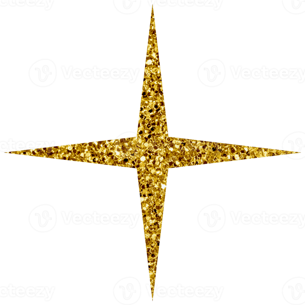 Shiny glitter star. Celestial element. Transparent PNG Clipart