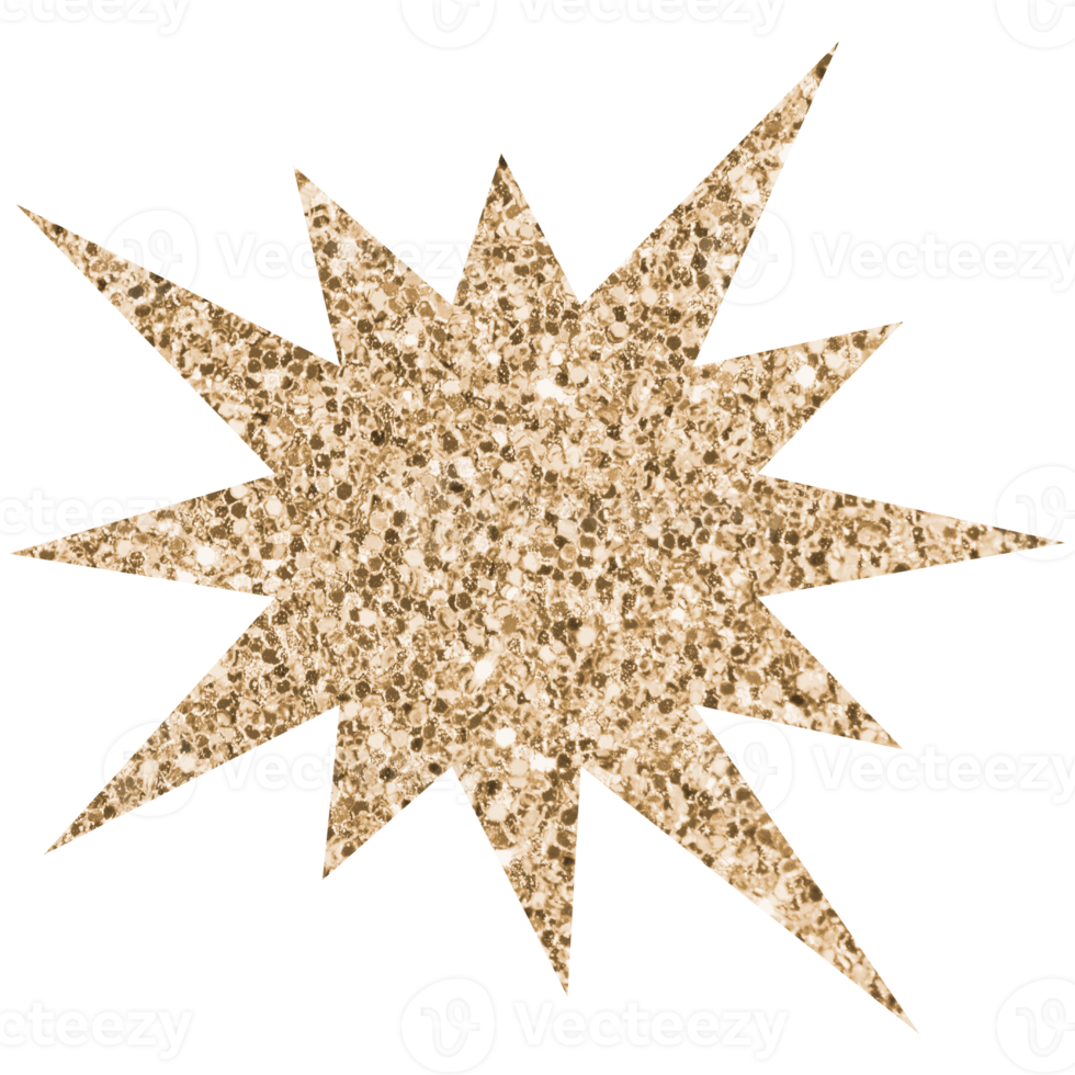 Shiny glitter star. Celestial element. Transparent PNG Clipart
