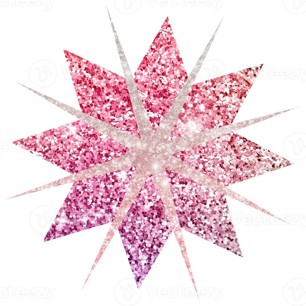 Shiny glitter star. Celestial element. Transparent PNG Clipart