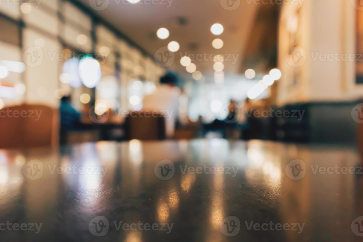 Restaurant cafe or coffee shop interior with people abstract defocused blur background photo