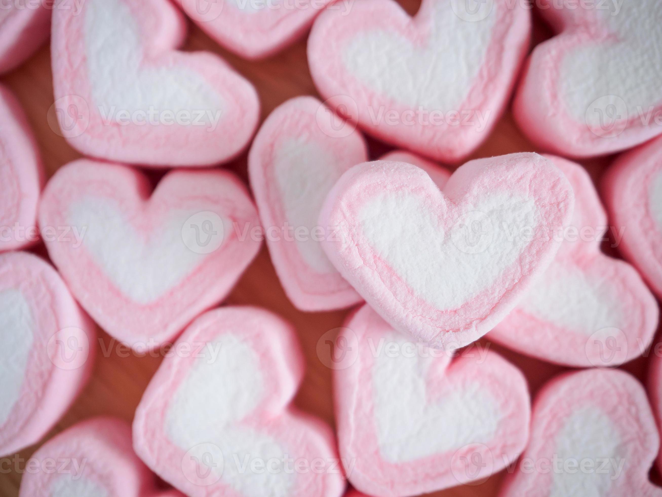 pink heart shape marshmallow for valentines background 12806239 Stock