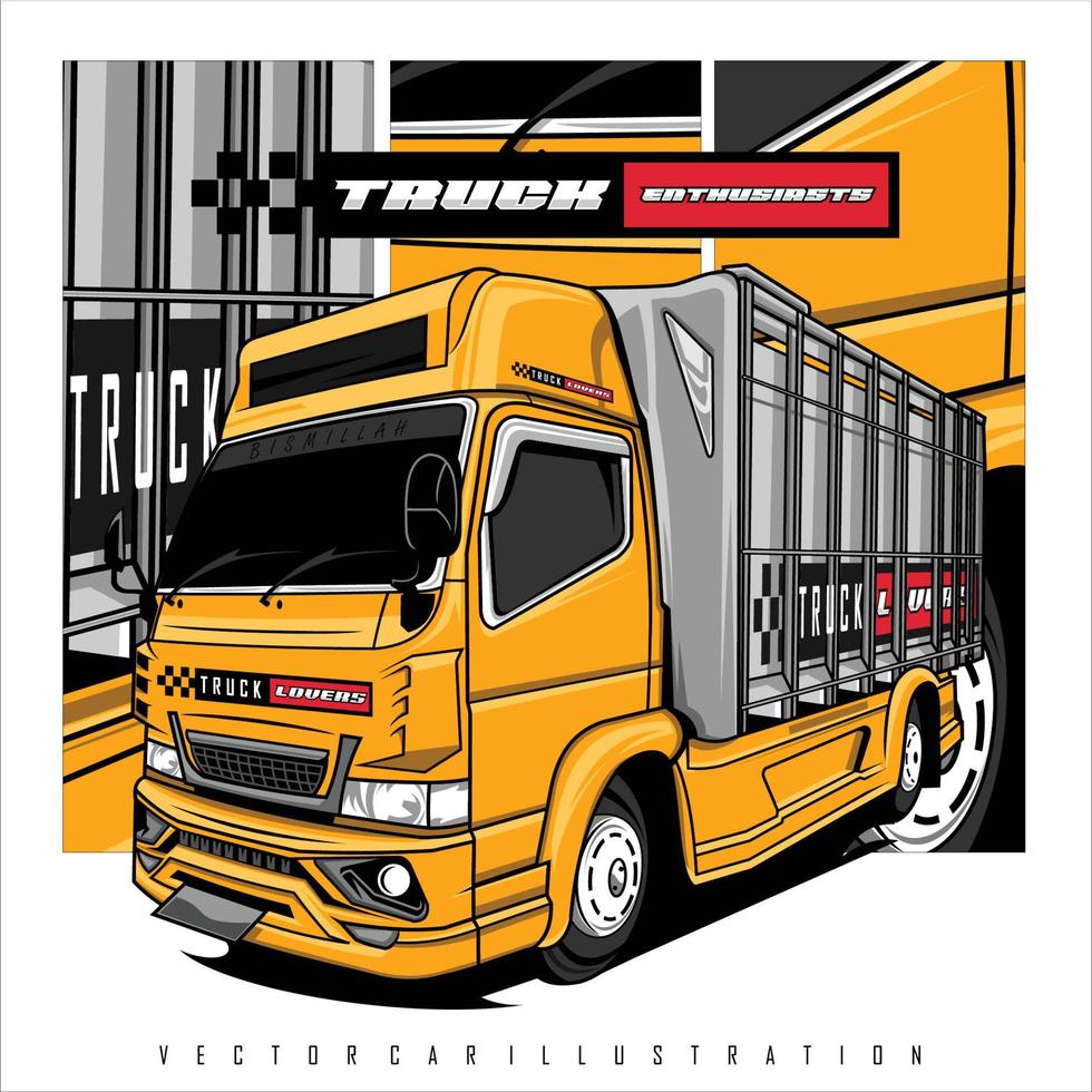 TRUCK CAR ILLUSTRATION, READY FORMAT EPS 10 vector