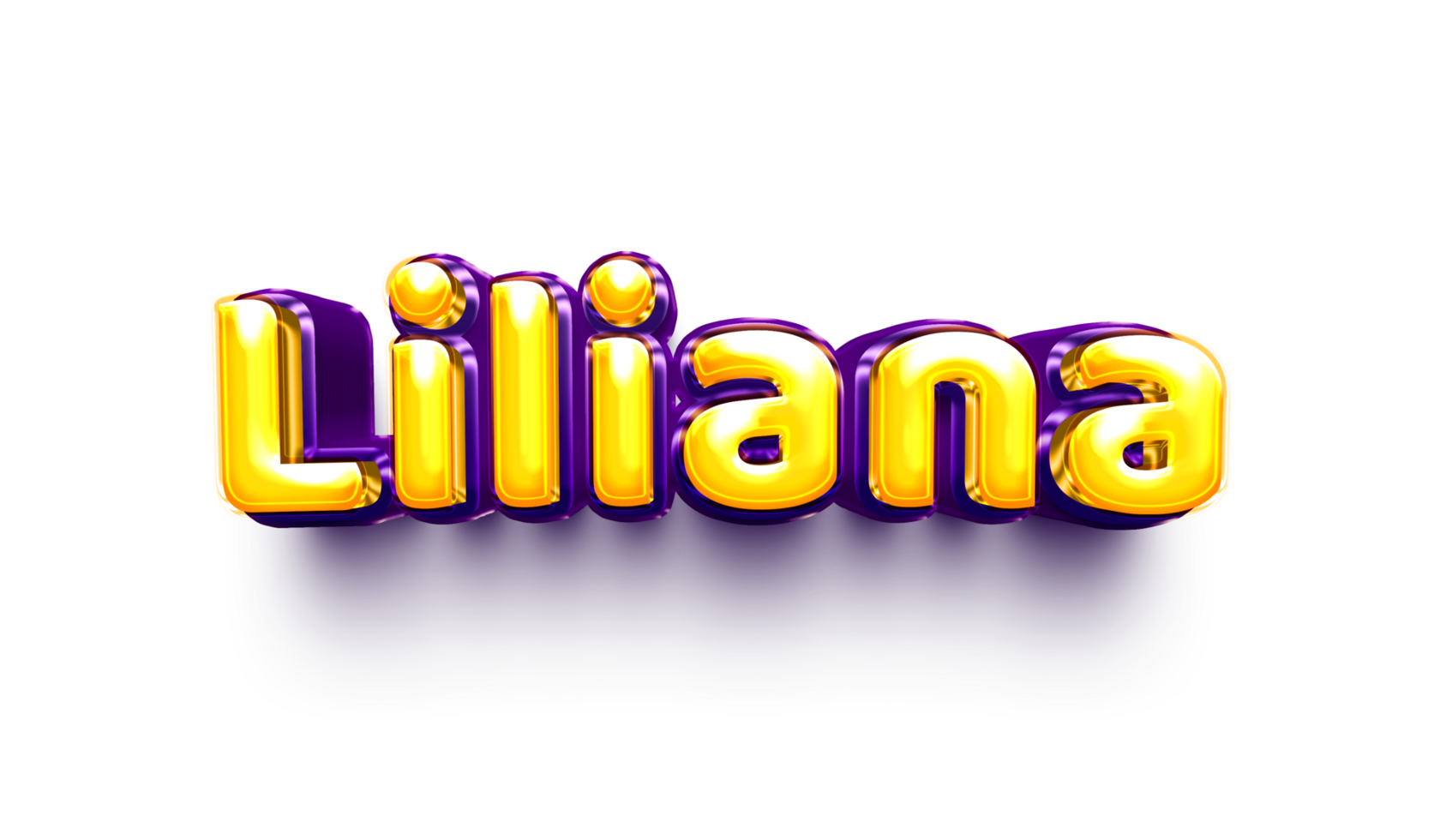 nombre de las niñas burbujeante celebración decoración colgante globo de aire brillante liliana png