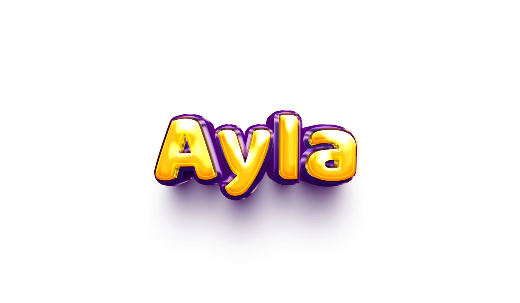 Free girl name inflated air foil shiny celebration decoration ayla