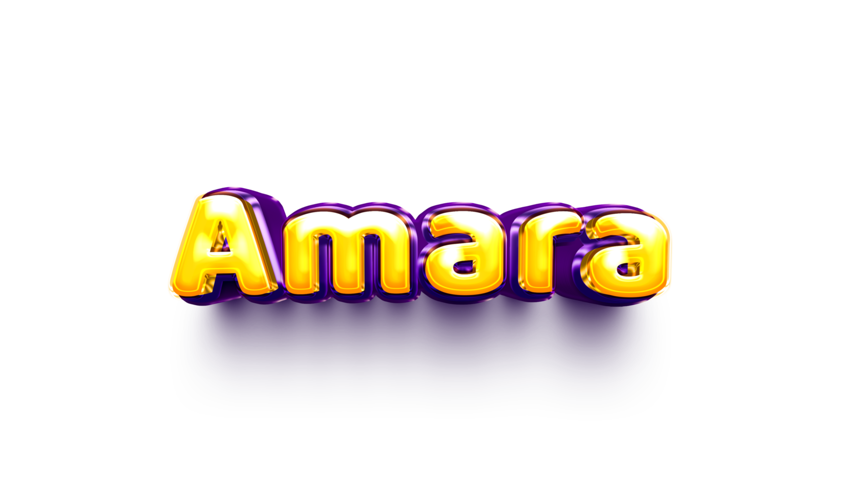 girl name inflated air foil shiny celebration decoration amara png