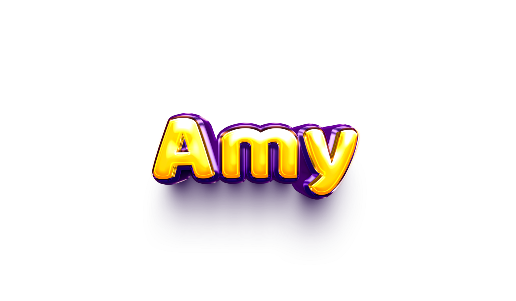 girl name inflated air foil shiny celebration decoration amy png