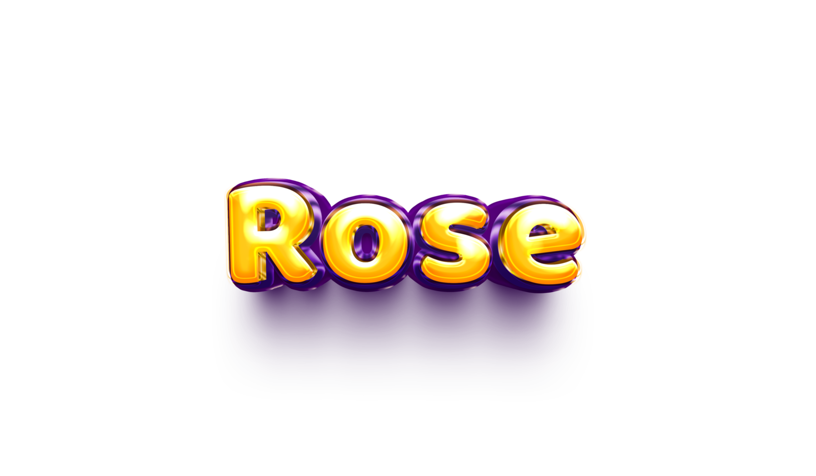 girl name inflated air foil shiny celebration decoration rose png