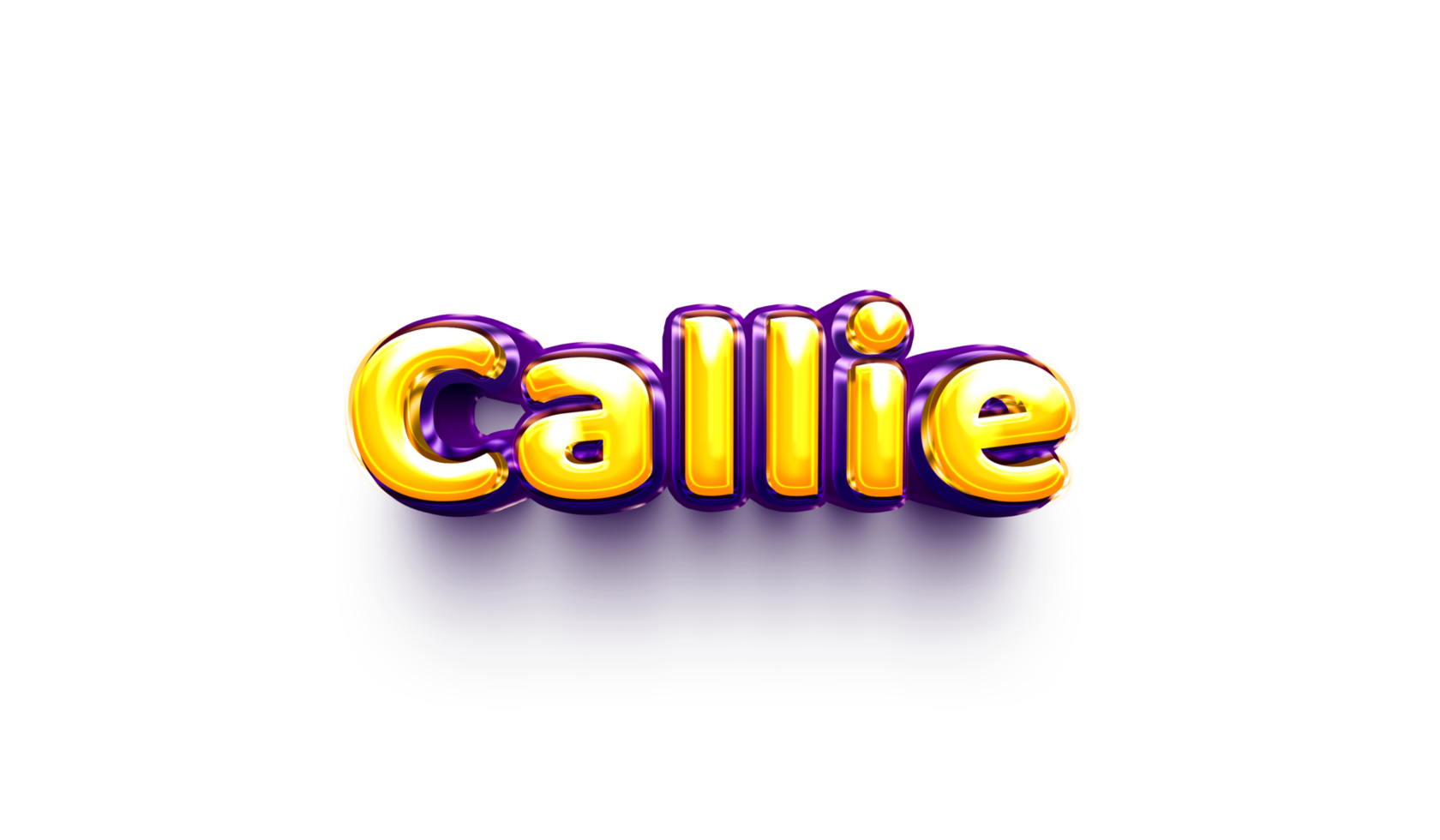 girl name inflated air foil shiny celebration decoration callie png