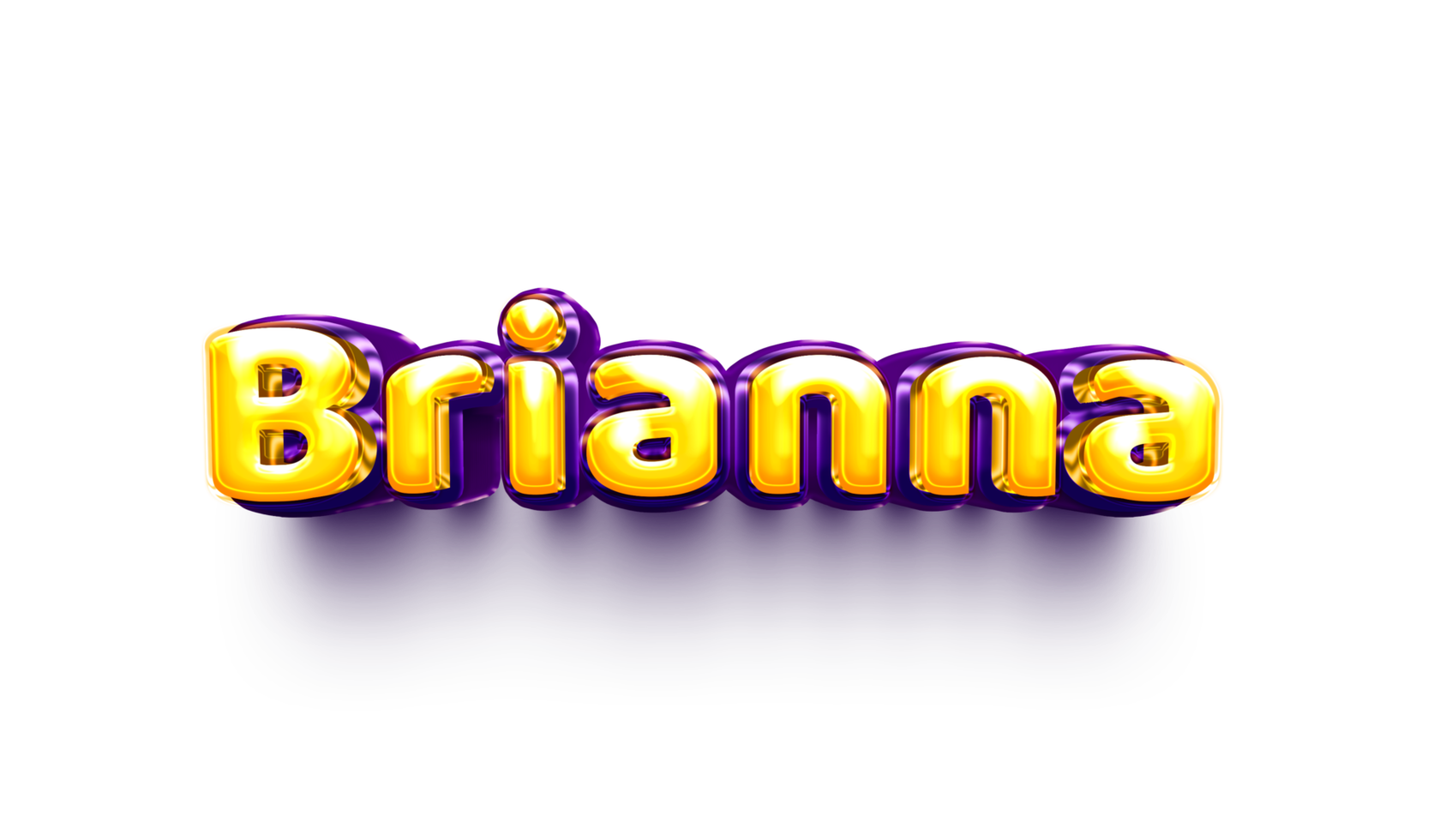 girl name inflated air foil shiny celebration decoration brianna png