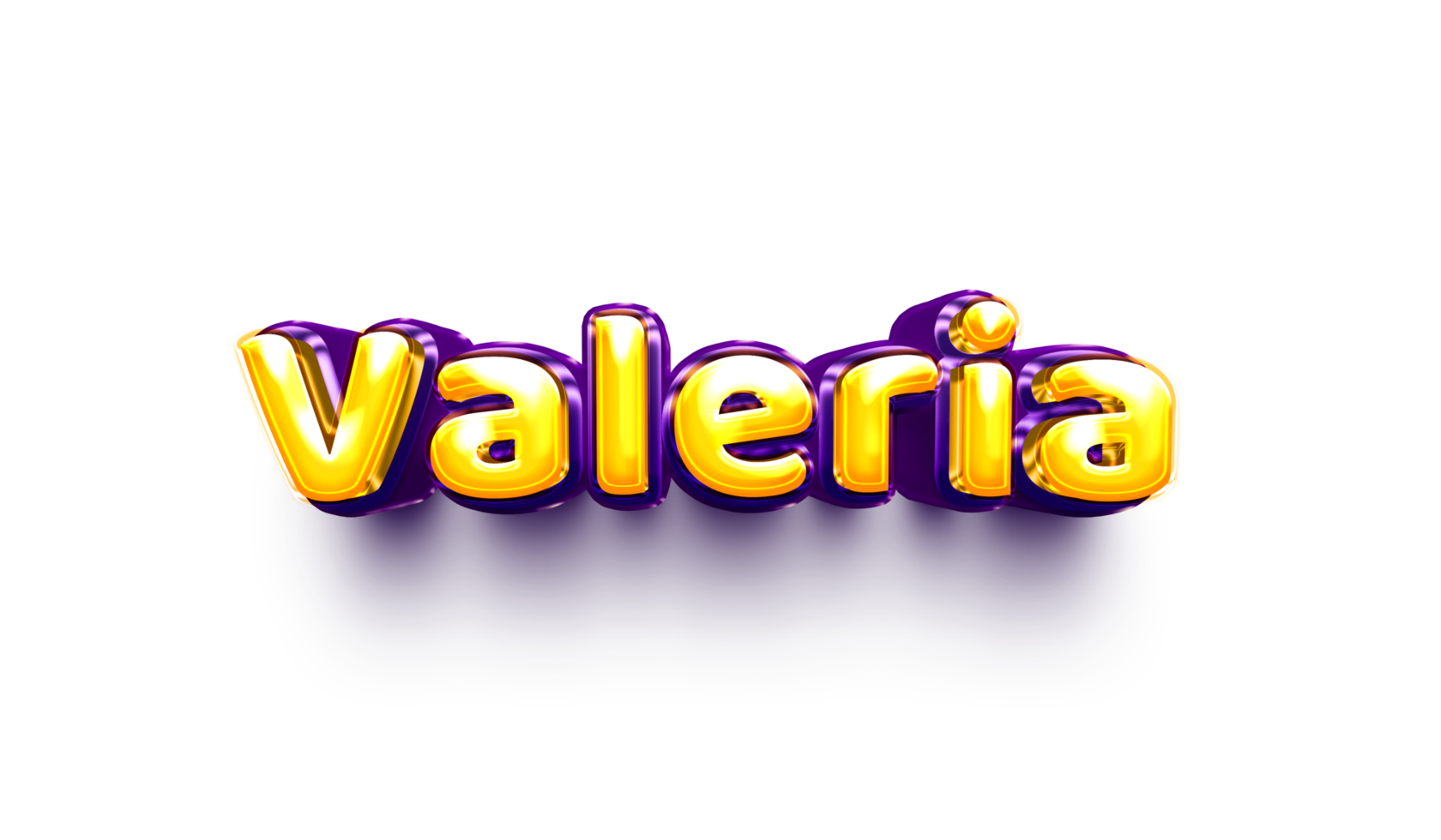 girl name inflated air foil shiny celebration decoration valeria png