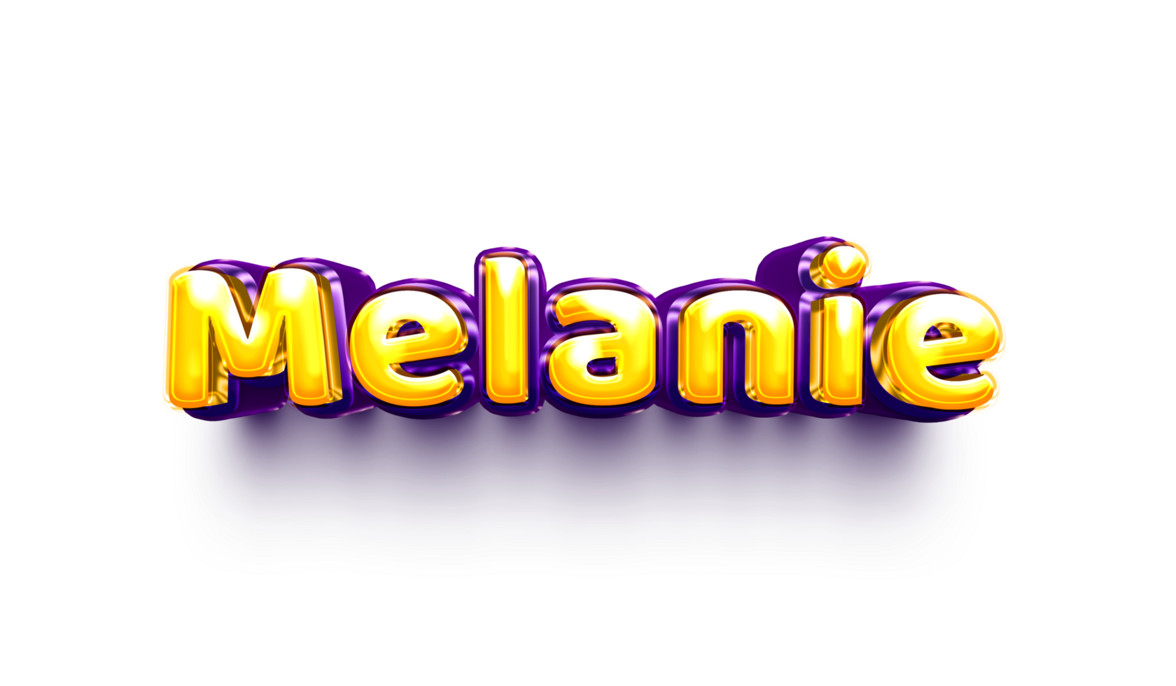 girl name inflated air foil shiny celebration decoration melania png