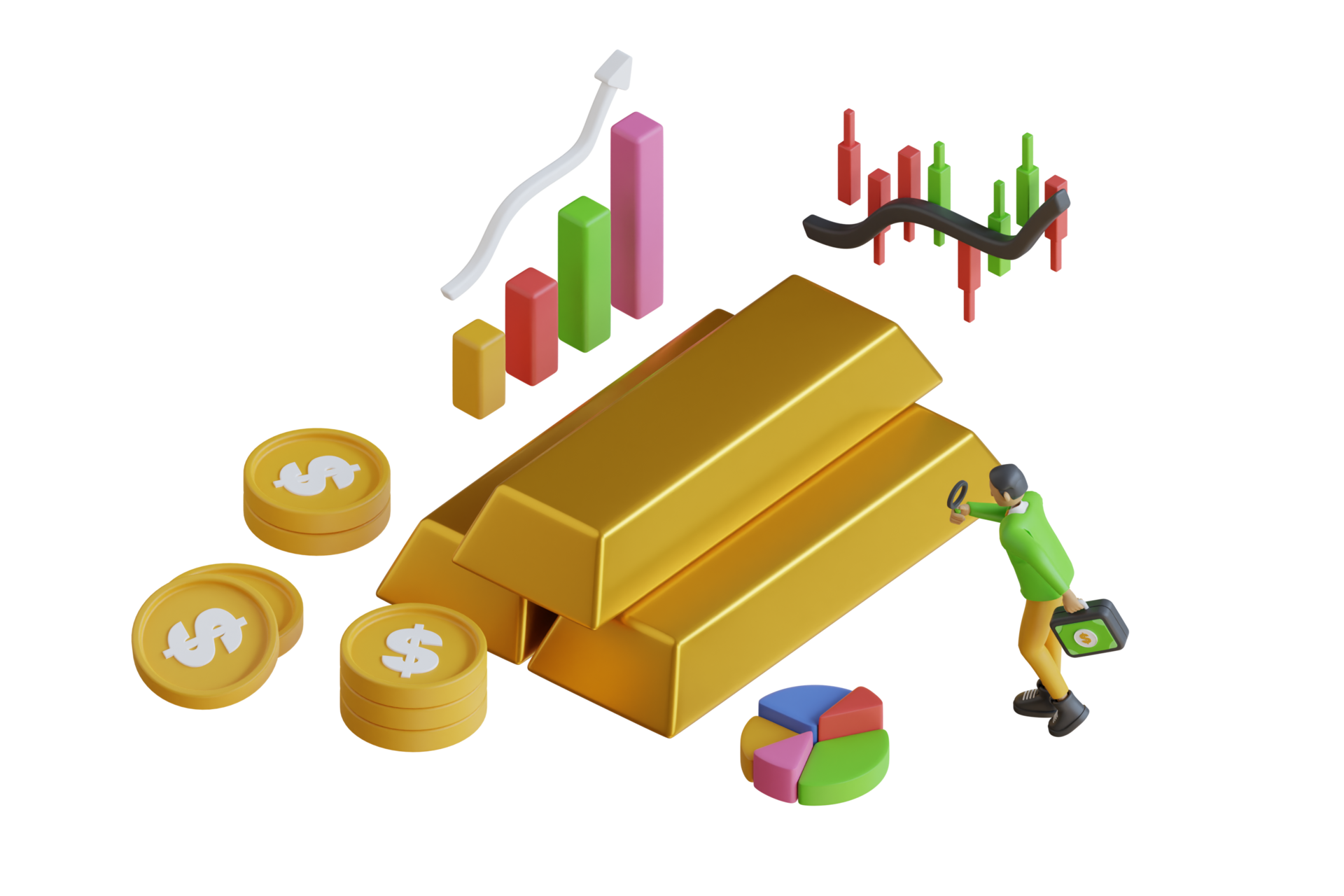 3d-gold-investment-and-buying-concept-3d-gold-bars-with-uptrend-chart