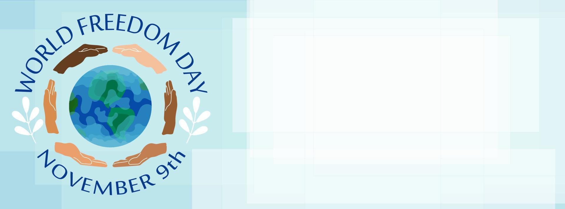 World freedom day background vector illustration with Earth globe