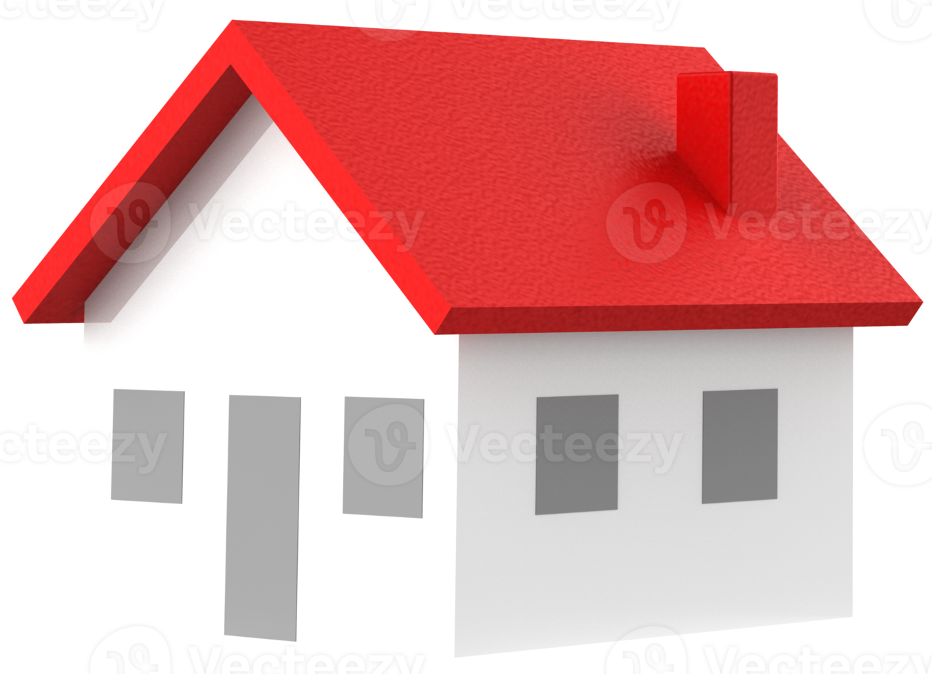 house icon isolated on transparent background. 3D Illustration. png