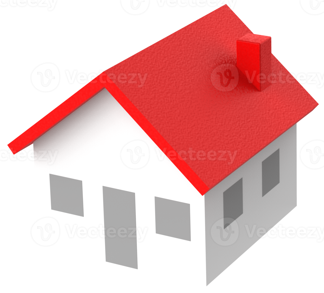 house icon isolated on transparent background. 3D Illustration. png