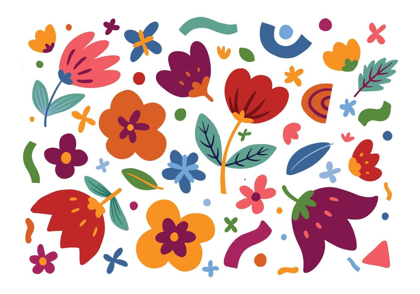 Trendy floral pattern design for background and wallpaper vector